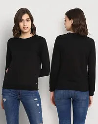 Women Stylish Self Pattern Sweatshirt-thumb1