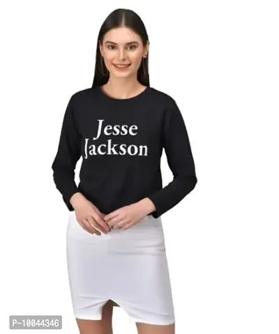 RAABTA FASHION Black Jesse Jackson Printed Full Sleeve T-Shirt
