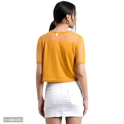 Stylish Mustard Never Coast Printed Top For Ladies-thumb3