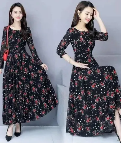 Trendy Floral Printed Dress for Women