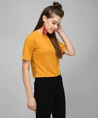 RWT-001T Mustard Tees With Shoulder Contrast Scarf Streps-thumb3