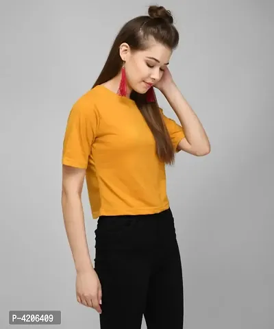 RWT-001T Mustard Tees With Shoulder Contrast Scarf Streps-thumb4