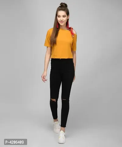 RWT-001T Mustard Tees With Shoulder Contrast Scarf Streps-thumb5