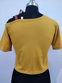 RWT-001T Mustard Tees With Shoulder Contrast Scarf Streps (1)-thumb2