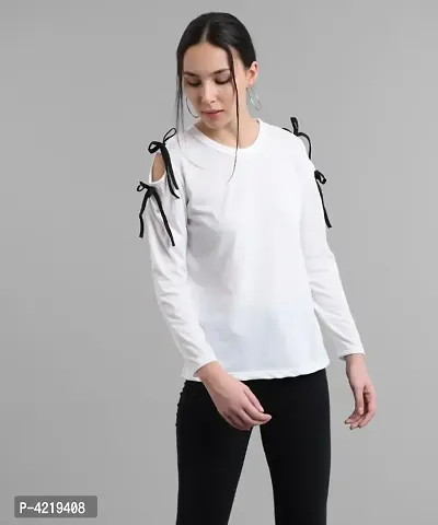 RBT- WHITE FULL SLEEVE COLD SHLDR TOP-thumb2