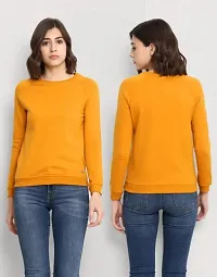 Classic Polyester Solid Sweatshirts for Women-thumb1