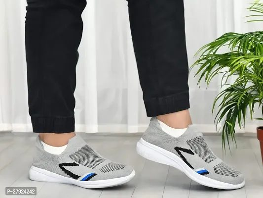 Elegant Grey Synthetic Espadrilles Shoes For Mens-thumb0