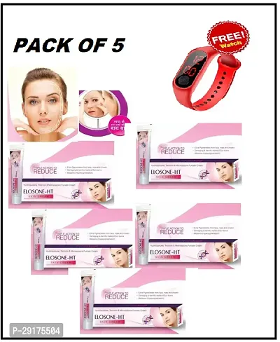 Eloson - HT Skin CARE Cream 25 gm  Night Use Cream  For Men  Women Free  M2 Watch ( Pack Of 5)-thumb0