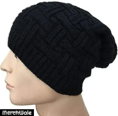 Stylist Solid Winter Cap For Men