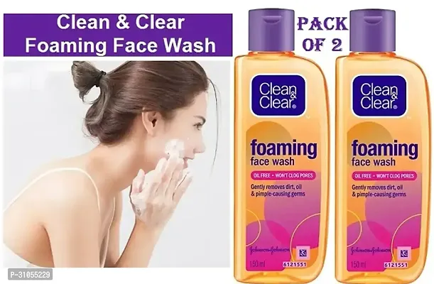 BUY  BEST UNISEX Clean Clear Foaming Face Wash, 150ml (Pack Of 2).