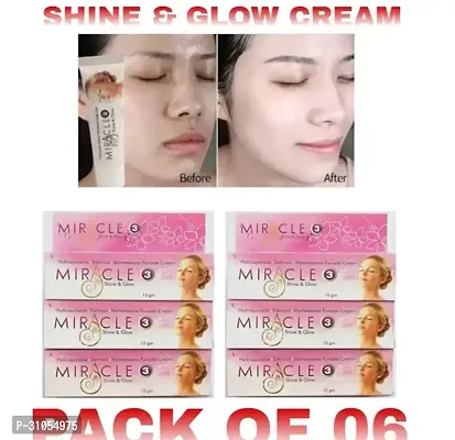 Miracle Shine and Glow Cream Miracle 15Gm For Men And Women Pack of 6-thumb0