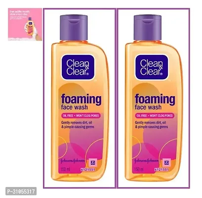 Clean And Clear Foaming Facewash 150Ml Pack Of 02 Skin Care Face Wash-thumb0