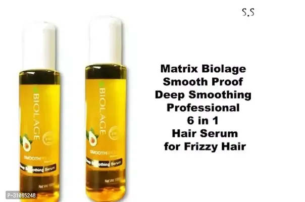 Best Hair Serum For Frizzy Hair - Matrix Biolage Smoothproof Deep Smoothing Serum Pack Of 2 For Hair Smoothing.-thumb0