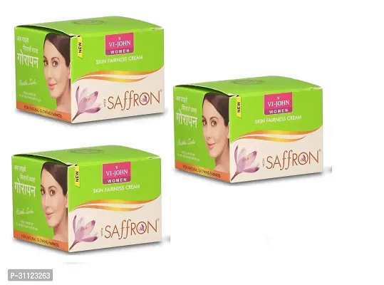 VI - JOHN Saffron Skin Organic Fairness Cream (All Skin) - 50 Gm (Pack of 3 )