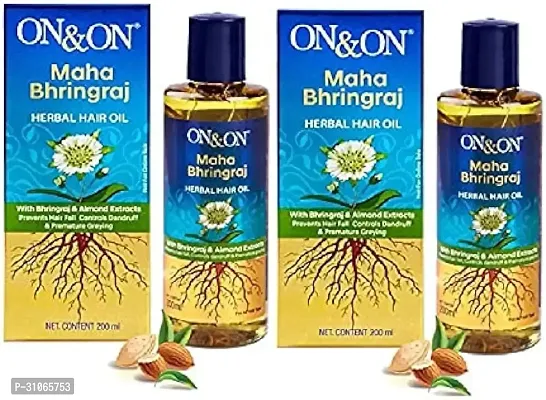 On And On Mahabhringraj Hair Oil 200 Ml (Pack Of 2).-thumb0