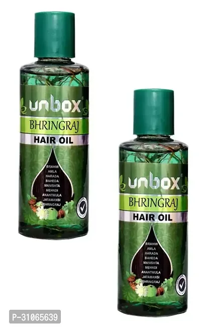 Unbox Bringraj Green Herbal  Hair Oil Pack 02.-thumb0