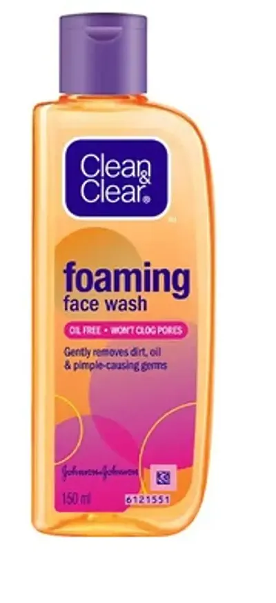 get pimple free skin with clean and clear foaming facewash 150ml for all skin types