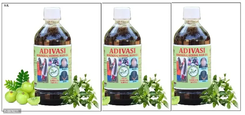 ORIGIONAL ADIVASI HERBAL HAIR OIL 100ML PACK OF 3-thumb0