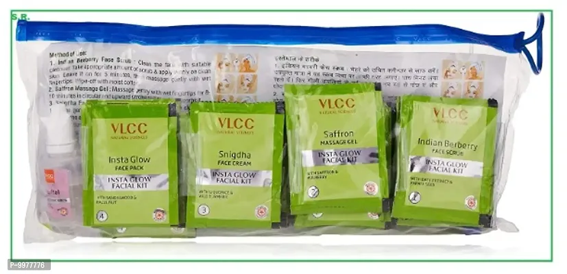 VLCC Salon Series Insta Glow pouch Facial Kit, 240g + 12ml pack of 1