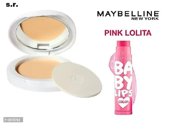 PERFECT RADIANCE COMPACT POWDER (BEIGE) PACK OF 1 WITH PINK LOLITA LIP BALM PACK OF 1-thumb0