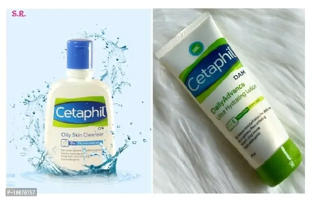 Cetaphil Oily Skin Cleanser , Daily Face Wash 125ml pack of 1 with cetaphil ultra hydrating lotion 100g
