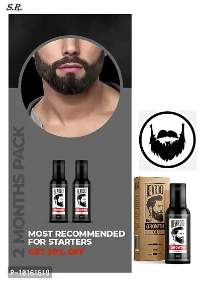 BEST BEARD OIL 50ML FOR FASTER GROWTH pack of 2