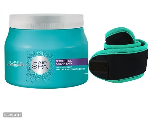 L'oreal Professionnel Hair Spa Smoothing Creambath (490gm) + facial band-thumb0