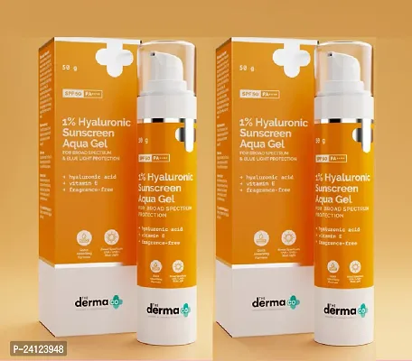The Derma Co 1% Hyaluronic Sunscreen Aqua Ultra Light Gel with SPF 50 (50g)