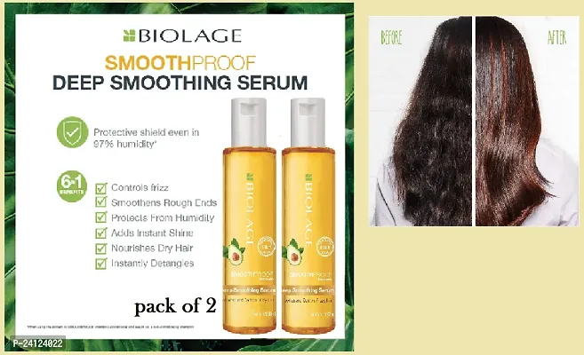 myn biolage deep smoothingproof professional hair serum 100ml (pack of 2)