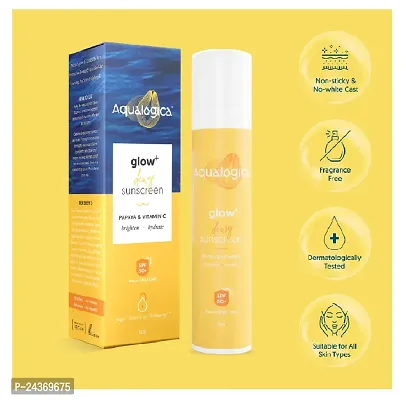 Aqualogica Glow+ yellow Sunscreen SPF 50 PA+++ 50g