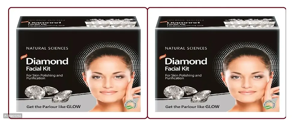unisex  natural science diamond facial kit pack of 02