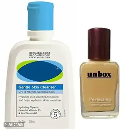 Gentle Skin Cleanser 125Ml And Unbox Liquid Foundation Combo