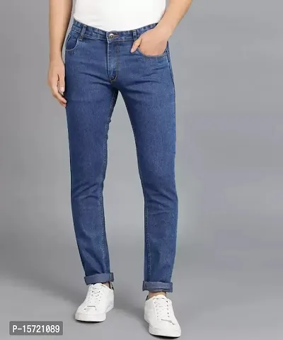 MAVERICK SLIMFIT MID BLUE DENIM JEANS-thumb0