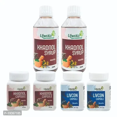 Khadnol+Livcon Cappsule and Khadnol Syrup Kit for One Month