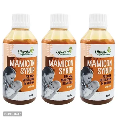 Mamicon Syrup  I For Milk Secretion In Mother I Reduce Breast engorgement I Prevent Mothers From Candida Fungus I Open Blocked Milk Ductshellip(Pack of 3)-thumb0