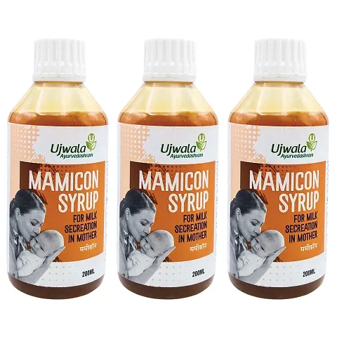 Mamicon Syrup  I For Milk Secretion In Mother I Reduce Breast engorgement I Prevent Mothers From Candida Fungus I Open Blocked Milk Ductshellip(Pack of 3)
