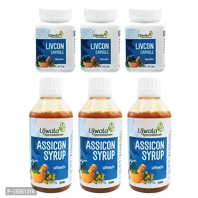 Livcon Capsule and Assicon Syrup Kit for One month I  used for Gas relief, Acidity relief, urticaria and Hives complete relief