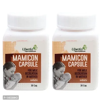 Mamicon Capsule Pack of 2 I For Milk Secretion In Mother I Reduce Breast engorgement I Prevent Mothers From Candida Fungus I Open Blocked Milk Ducts