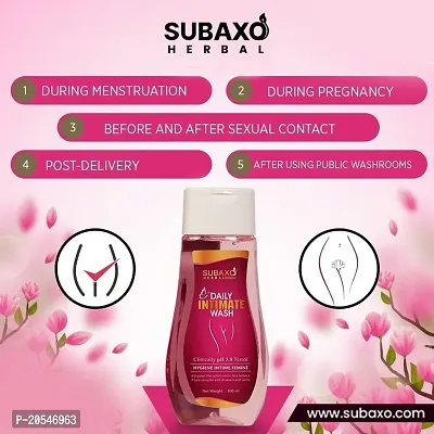 Subaxo Herbal Daily Intimate Wash , Prevent Dryness ,Itching  Irritation Of Intimate Areas (2 Pc Each 100 ml)-thumb2