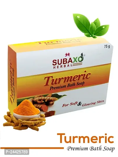 Subaxo Herbal Turmeric Skin Whitening Soap 6 Pc Each 75 G-thumb4