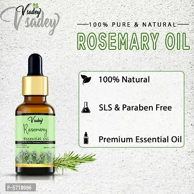 Rosemary Essential Oil For Skin, Muscle & Joints, Hair Conditioner Pure Therapeutic Grade - 15 Ml (Pack Of 2)-thumb3