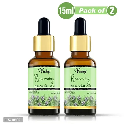 Rosemary Essential Oil For Skin, Muscle & Joints, Hair Conditioner Pure Therapeutic Grade - 15 Ml (Pack Of 2)-thumb0