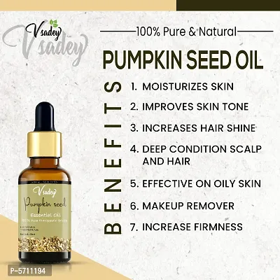 Pumpkin Seed Oil, Pure & Natural, Undiluted For Hair Loss, Younger Looking - 15 Ml (Pack Of 1)-thumb4