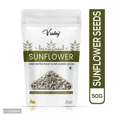 Vsadey  Sunflower Seeds - Protein and Fibre Rich Superfoodnbsp;- 50Gm ( Pack of 1)