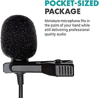 3.5  mm  Collar Mic Voice Recording Filter Microphone for Singing Youtube SmartPhones, Black-thumb4