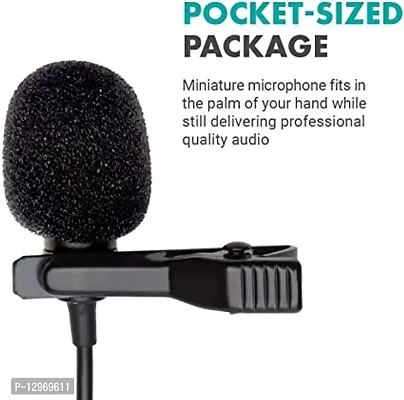 3.5  mm  Collar Mic Voice Recording Filter Microphone for Singing Youtube SmartPhones, Black-thumb5