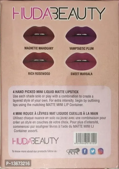 Liquid Matte Minis Lipstick Red Edition Pack of 4 In Set-thumb3
