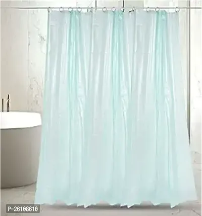 Stylish Pvc Printed Floral Bathroom Shower Curtain With Hooks 54 X 108 Inches Green-thumb0