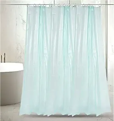 Stylish Pvc Printed Floral Bathroom Shower Curtain With Hooks 54 X 108 Inches Green