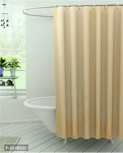 Stylish Pvc Waffle Wave Bathroom Shower Curtains With 16 Hooks 54 X 108 Inches Pack Of 2 Colour Beige-thumb0